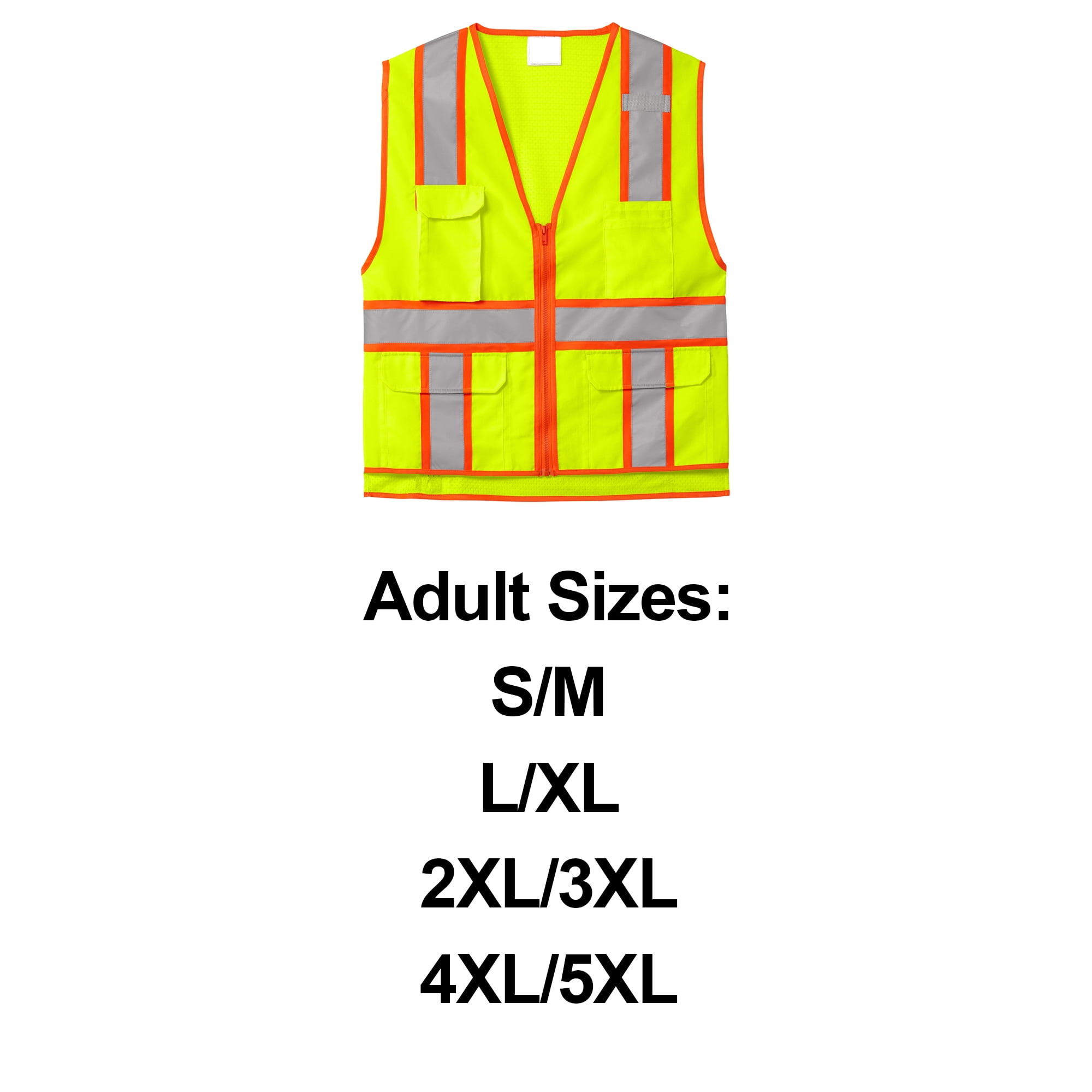 High Visibility Safety Vests for Men, Hi Vis Safety Vests Work Reflective Vest with Pockets Mesh Zipper ANSI Type 107 Class 2, Safety Yellow 2XL