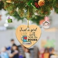 thumbnail image 5 of BJUTIR Christmas Hanging Decorations Book Lovers Heart Shaped Bookshelf Pendant Wood Ornament, 5 of 9