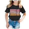 thumbnail image 2 of Zhanqunnn Kids Short Sleeve T Shirt Fashion Casual Letter Printed Round Neck Summer Top for Boys Girls, Size 10-11 Years, 2 of 4