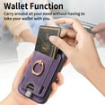 thumbnail image 3 of Dteck for iPhone 14 Case, 2 in 1 Magnetic Wallet with Phone Grip, Compatible with MagSafe, Detachable Premium PU Leather Magnetic Case with Card Slots Ring Holder,Purple, 3 of 9