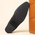 thumbnail image 7 of Men's Patterned Patent Leather Lace Up Chunky Heel Dress Oxford Shoes Comfortable Patckwork Cap Pointed Toe Derby Shoes for Party Wedding Formal Event Office Business Work, 7 of 7