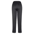 thumbnail image 6 of SBYOJLPB Womens Wide-Leg Silk Trousers Solid Color with Tie Waist and Side Slit Hem Comfortable Long Pants, 6 of 6