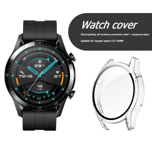Estuche de PC para Huawei Watch GT 2 46 mm 2 en 1 Protector de pantalla de parachoques de cubierta de reloj
