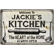JACKIE'S Kitchen Farmhouse Sign Gift 8x12 Metal 108120033238