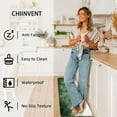 thumbnail image 6 of Green Kitchen Mat Set of 2 Marble Thick Kitchen Rugs Anti Fatigue Mats Standing Cushioned For Floor Waterproof Leather Padded Non Slip Runner Decor for Sink ,17.3" x28" + 17.3" x 47",Green Gold, 6 of 6