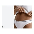 thumbnail image 2 of Calvin Klein Women's Carousel Logo Cotton Thong Panty 3 -Pack, Multicolor, M, 2 of 2