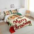 thumbnail image 3 of Feelyou Santa Claus King Size Comforter Sets for Teens, Retro Fairy Tale Bedding Comforter Set, Winter Christmas Festival Reversible Bedding Set, Lightweight Room Decor, 3pcs, 3 of 8