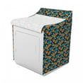 thumbnail image 2 of Orange Blue Washer Cover, Citrus Branches and Leaves, Waterproof Dustproof Decorative Fabric, 29" x 28" x 40", Dark Teal Burnt Orange, by Ambesonne, 2 of 3