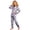 a36-Blue, variant on Kids Halloween Pajamas Long-Sleeve PJ Sets for Girls Cozy, Comfy, Funny Kids' Pajama Sets,Size 5-6 Years