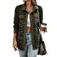 thumbnail image 1 of Chaqueta de con Estampado de Leopardo para Mujer, Blusa de Larga con Botones, Abrigo Informal de Otoño Verde XXL, 1 of 7
