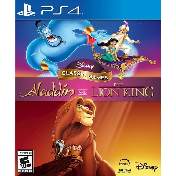 Restored Aladdin and the Lion King (Sony PlayStation 4, 2019) Disney Game (Refurbished)