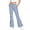 Blue, variant on School Uniform Pants For Girls Formal Flared Leg Pull On Chino Elastic Waist Slim Fit Purple Uniform Pants Back To School Clothes 13-14 Years