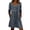 Dark Gray, variant on Women's Casual Dress Summer Crew Neck 3/4 Sleeve Short Dresses with Pocket 2026 Boho Beach Clothes Navy S