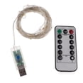 thumbnail image 2 of 10m 100led usb accionado cable de luz de alambre de hilo + control remoto colorido Sunnimix Cadena de luces LED de hadas, 2 of 8