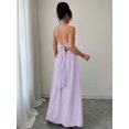 thumbnail image 2 of Solid Color Tie-Up Backless Maxi A-Line Dress Women's Summer Sundress One Piece Long Dress, 2 of 10