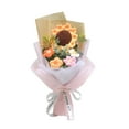 thumbnail image 3 of balikha 10.2inch Crochet Gift Bouquet Eternal Blessing Decorative Handmade Flowers for Floral Arrangements Multifunctional Pink Paper, 3 of 9