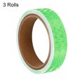 thumbnail image 3 of Unique Bargains Reflective Tape, 3 Roll 15 ft x 1-inch Adhesive High Visibility Safety Tape Reflector, Green, 3 of 6