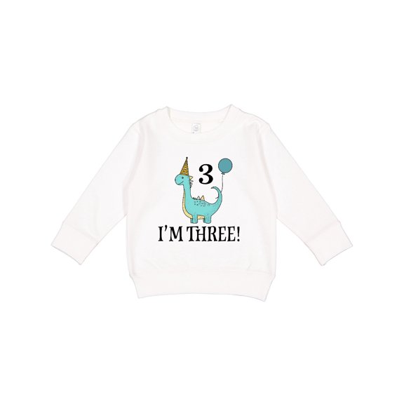 Inktastic 3rd Birthday 3 Year Old Dinosaur Party Toddler Sweatshirt