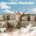 thumbnail image 4 of Liaroo 134.7" U-Shaped Modular Sectional Sofa with Chaise, Cloud Boneless Couch for Living Room, Apartment & Theater Room, No Assembly Required, 4 of 10