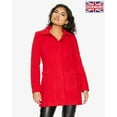 thumbnail image 2 of De La Creme Womens Wool Blend Hip Length Covert Coat, 2 of 6