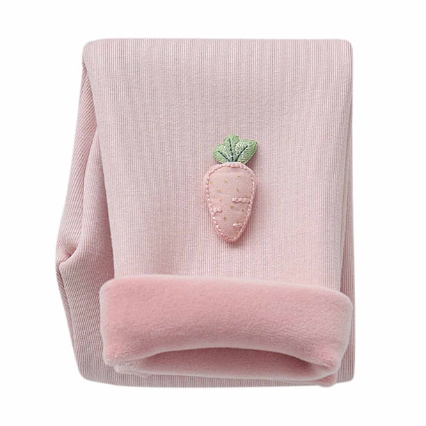 Leggings Para Niños Medias Para Bebés Otoño Invierno Niñas Hongos Bordado Lateral Gato Leggings Pantalones Recortados Rosa Odeerbi LM103-2440
