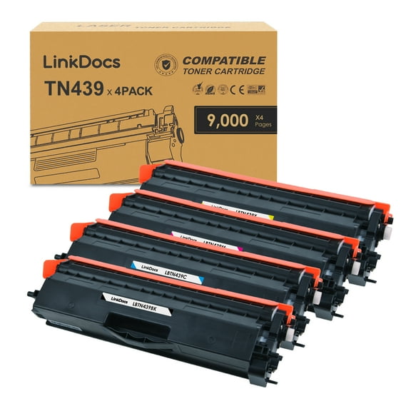 LinkFDocs TN439 Ultra High Yield Toner Cartridge Replacement for Brother TN-439 TN439 Work for Brother HL-L8360CDW HL-L9310CDW MFC-L8900CDW MFC-L9570CDW MFC-L8610CDW Printer (4 Color Pack)
