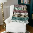 thumbnail image 5 of Retirement Rules Throw Blanket Gift for Men Women, Funny Coworker Farewell Leaving Going Away Goodbye Gifts Idea, Soft Warm Flannel Fleece Blankets for Bed Sofa Couch Bedroom Bedding 30 x 40, 5 of 6