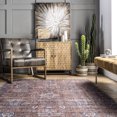 thumbnail image 6 of nuLOOM Sariyah Printed Floral Machine Washable Area Rug, 7' 10" x 10', Rust, 6 of 10