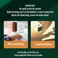 thumbnail image 3 of Small Space Heater for Indoor Use, 500W Electric Heaters,Portable 260 * 245 * 95Mm for Office And Bedroom Safety And Fast Quiet Heat with Overheating Protection,White, 3 of 6
