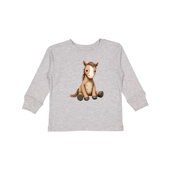 Inktastic Knitted Horse Boys or Girls Long Sleeve Toddler T-Shirt