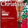 thumbnail image 4 of Lolmot Women's Ugly Christmas Leggings Xmas High Waisted Stretchy Holiday Santa Claus Print Workout Ankle Length Yoga Pants Tights Leggings, 4 of 5