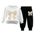 thumbnail image 4 of Girls Boys Long Sleeve Tops Pajamas & Dailywear Gift Set Sweatshirt Pants Casual Two Piece Set Tracksuit Sweatsuits Set Back-To-School Outfit Set 4-5 Years, 4 of 4