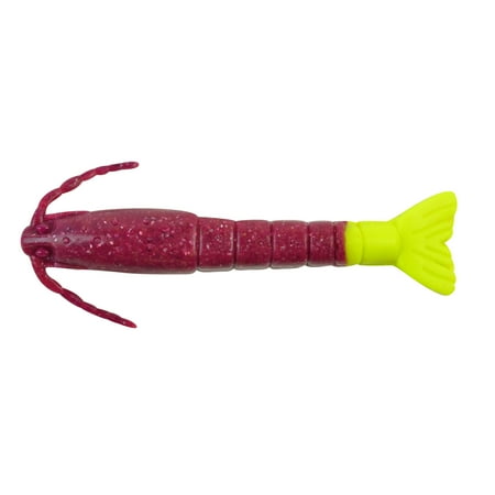 UPC: 0028632552803 | Berkley Gulp! Shrimp Soft Bait 3  Length  Cajun Purple/Chartreuse  per 6