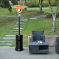 thumbnail image 2 of Patiojoy Patio Rolling Steel Heater Freestanding Outdoor Propane Heater w/Table Suitable for Garden Wedding & Party Black, 2 of 7