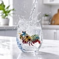 thumbnail image 3 of Yardvibe Artisanal Ringed Glassware, 3D Stemless Wine Glasses, Handcrafted Marine Animal Bar Glass, Coastal Home Decor Gift for Ocean Lovers (N), 3 of 5