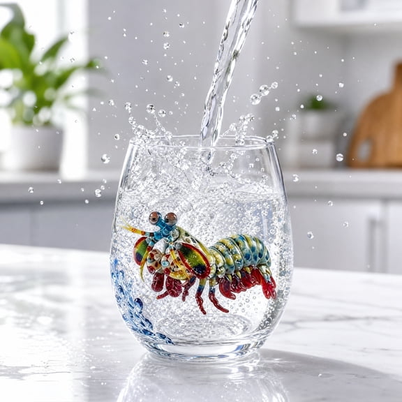 MYUNNIL Artisanal Marine Animal Glassware, 3D Novelty Summer Coastal Underwater Animal Stemless Drinking Glass, 4 Inch Unique Decorative Borosilicate Tumbler for Cocktails & Ocean Lover Gift