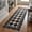 Black Coffee‑B, variant on ZACOO 2'x6' Easy Jute Print Runner Rug, Scalloped Border Checkerboard Machine Washable Ultra‑Thin Non‑Slip Carpet for Hallway Entryway Kitchen, Black Coffee
