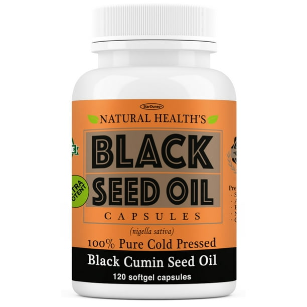 Pure Black Seed Oil Capsules 1000mg per serving 120 Capsules