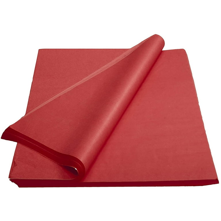 Satinwrap Solid Tissue - Quire, 20'' x 30'', Mandarin Red - Shamrock
