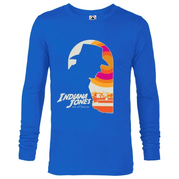 Lucasfilm Indiana Jones and the Dial of Destiny Indy Sun - Long Sleeve T-Shirt for Men - Customized-Royal