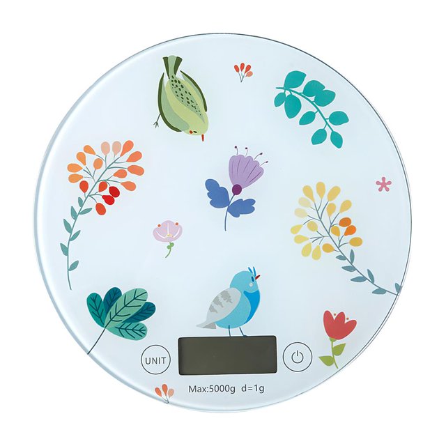 Báscula De Alimentos Digital Linda Báscula De Cocina Precisa Báscula De Alimentos Eléctrica Sensible Báscula De Pesaje Circular De Unidades Múltiples Báscula De Cocina Templada Para El Hogar Noticed HA028003-01
