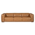 thumbnail image 4 of Bowery Hill Contemporary 3-Seat Wide Arm Sofa in Carmel Brown Leather, 4 of 4