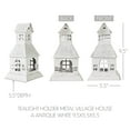 thumbnail image 3 of Metal Tealight Holder Metal Village House A Antique White 9.5x5.5x5.5, 3 of 3