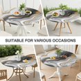 thumbnail image 7 of Gray White Gold Marble Pattern Round Fitted Tablecloth with Elastic Edge,Dining Table Cover Waterproof,Outdoor Round Tablecloth for Camping,Dining,Indoor and Outdoor, 7 of 7