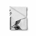 thumbnail image 2 of Letter B Soft Flannel Fleece Throw Blanket, Classical Designed Font with Ornamental Details Alphabet Typescript, Cozy Plush for Indoor and Outdoor Use, 50" x 70", Black White, by Ambesonne, 2 of 6