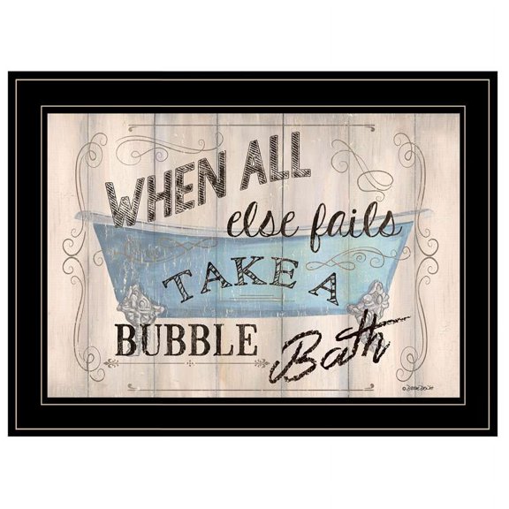 TrendyDecor4U Take A Bubble Bath By Debbie Dewitt Framed Print DEW396-704G