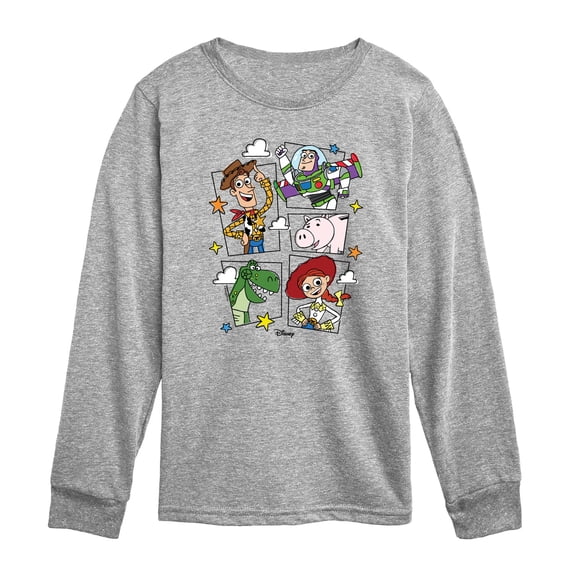 Toy Story - Toying Around Grid - Toddler Boys Long Sleeve Graphic T-Shirt