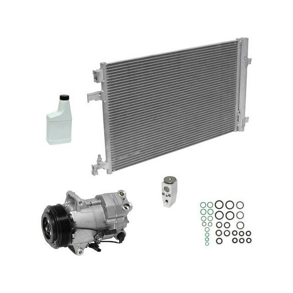 A/C Compressor Kit with Condenser - Compatible with 2012 - 2015 Chevy Cruze 1.8L 4-Cylinder 2013 2014