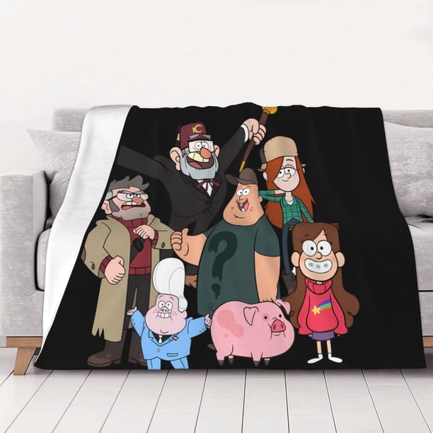 Manta de franela súper suave Gravity Falls tamaño Queen para cama, manta acogedora, para cama, sofá, sillón, viajes, camping, manta de 60 x 80 pulgadas