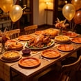 thumbnail image 4 of Disposable Paper Plates for Fall Harvest Party Decor - 24 Pack 7 Inch Dinner Plates Thanksgiving Autumn Pumpkin Maple Leaf Pattern Tableware Set, 4 of 6